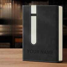 Personalized A5 Notebook With Elastic Pen Holder - Custom Name & Phone Number, Soft PU Leather Journal - Perfect For Meeting Notes & Journals, Ideal Gift For Birthdays, Christmas, Valentine's Day, Journaling | Stylish Elastic Closure | Durable Journal, Notebooks And Journals,For School Supplies,Back To School
