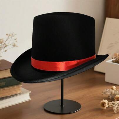 Top Hats For Adults Deluxe Tuxedo Hat Costume Magician Hat With Band For Men And Women