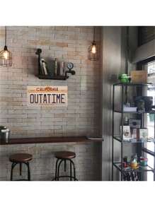 1pc, "California OUTATIME" Digital Label Metal Licence Plate Tin Sign (12"X6"/30cm*15cm) , Vintage Plaque Decor, Home Decor, Room Decor, Wall Decor, Restaurant Decor, Bar Decor, Cafe Decor, Garage Decor