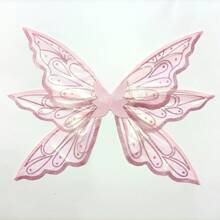 Alas de mariposa metálicas doradas de hada ángel para adultos, sesión de fotos, juegos al aire libre, decoración de fiestas de disfraces, adecuadas para mascaradas, cumpleaños, fiestas de celebración y Halloween