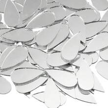 1 Set Of 100pcs Creative Nordic Style Raindrop Mirror Wall Stickers DIY Children's Room Cartoon Self-Adhesive Mirror Decals Wall Decor Room Decor Wall Mirror Mirror For Room Home Decor Bathroom Decor Living Room Decor