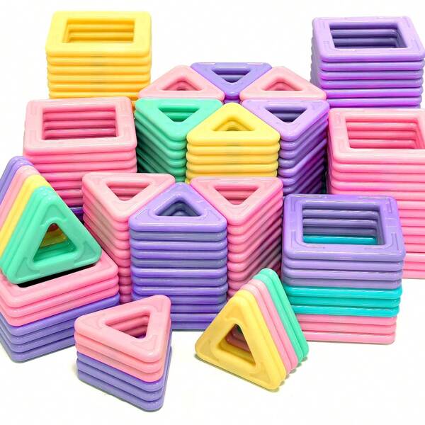Juego de bloques de construcción magnéticos, juguetes STEM adecuados para niños, juguetes magnéticos para rompecabezas educativos y regalos de cumpleaños para construir, adecuados para niños.