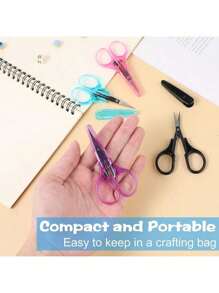 1 PIEZA Tijeras de artesanía - Con cubierta protectora, tijeras para papel hecho a mano, ideales para bordado y corte de papel fino, adecuadas para manualidades, DIY y uso diario - Perfectas para la escuela, la oficina y los viajes