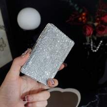 1PC ,Luxury Rhinestone Encrusted Credit Card Holder, Card Case, And Business Card Case For Men And Women. Compact Design, Easy To Carry. Holds Business Cards, ATM Cards, And Cash. Perfect For Business, Travel, And Daily Use. An Ideal Gift For Holidays.