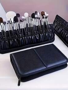 Túi đựng cọ trang điểm có thể gấp gọn, đựng cọ trang điểm, đựng cọ du lịch, túi xách chuyên nghiệp có khóa kéo, dùng khi đi du lịch, quà tặng gia đình, đồ dùng thiết yếu khi đi du lịch, kỳ nghỉ hè, kỳ nghỉ trở lại trường, túi đựng đồ dùng học tập cho trường học, túi du lịch cho nữ, túi đựng đồ trang điểm, đồ dùng du lịch - màu đen - Xem 5