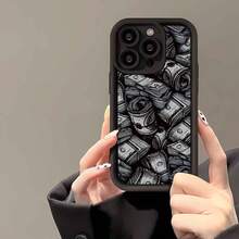 Money 1 件美元符号图案软手机壳，极简主义深色风格全覆盖防摔设计，兼容三星/Galaxy/OPPO/VIVO/Honor/Realme 手机防水防震防刮 - 彩色 - 查看 4