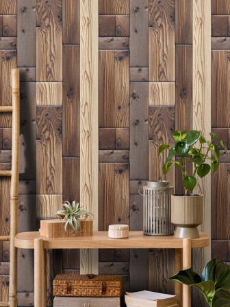 1 Roll Of Retro Thickened Imitation Wood Grain, Solid Wood Grain, Wood Grain 3D, Suitable For Home Decoration, Kitchen Cabinets, Tables, Chairs, Room Backgrounds, Home Renovation, DIY, Waterproof, Stain Resistant, Easy To Clean, Self-Adhesive, Peel And Paste, Wallpaper Wall Stickers, Wallpaper Wall Stickers, Renovation Stickers Peel Wall Panels, Wall Paper, Wallpapers, Spring Decoration Items Refresh Your Home, Festival Decoration Stickers Gifts Birthday Graduation