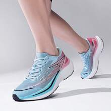 Up run New Professional Running Shoes For Boys And Girls, Light Carbon Plate Running Shoes, Casual Joker Sports Shoes, Shock-Absorbing Sports Shoes, Men's Shoes Are Simple To Wear Every Day. - Blue - View 2