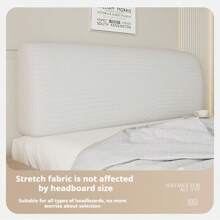 1 pieza, Cubierta para cabecero de cama de terciopelo jacquard, protector de cabecera elástico y antipolvo. La tela es elástica y adecuada para alturas de cabecera de 60-70 cm, suave y amigable con la piel, accesorio para el dormitorio