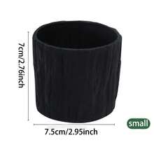 1 szt. Sztuczna żywica z drewna, duża/mała doniczka z tworzywa sztucznego, doniczka na sukulenty, doniczka na patio/wewnątrz, minimalistyczna dekoracyjna, mała doniczka z kwiatami, odporna na przewrócenie i stłuczenie