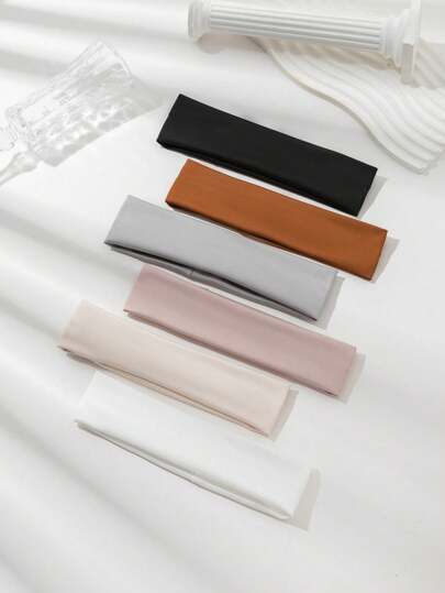 Women Bandana 6pcs/Set Ladies' Fashion Simple Soft Headbands, Multi-Color, Suitable For Daily Wear Fashion Hair Accessories Classic Hair Bands Fall Winter For Vacation Outfits Woman