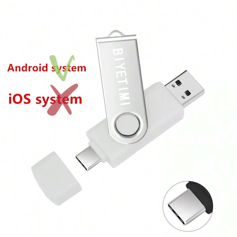Biyetimi Type C USB 2.0 OTG 闪存盘 64GB 32GB 智能手机平板电脑 128GB 实际容量 U 盘