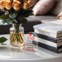 Placas de sentimiento de acrílico: Gratitud y Apreciación. Perfecto para regalar a mamá, papá, amigos y familia. Diseñados como recuerdos que infunden calidez sincera a cualquier espacio, convirtiendo momentos ordinarios en recuerdos apreciados que duran toda la vida.