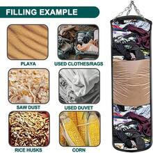 Unfilled Heavy Bag Training Set For Adults - Includes Gloves, Wraps, Chain & Hook For Boxing, MMA, Kickboxing - 紅色 - 查看 5