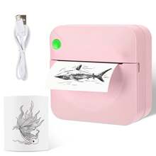 Mini Thermal Printer For IOS/Android - Portable Self-Adhesive Label Maker With 1200mAh Rechargeable Lithium Battery, USB Charging, Single Color Output, Back Print Film Media, And Wireless Connectivity For Schools, Printing Photos, Study Notes, Scrapbooks, Diaries, Birthday Gifts Halloween Christmas Eve Carnival Back To School Daily Gift - Multicolor - View 3