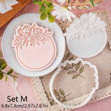 Leaf Pattern Cookie Cutter DIY Birthday Fondant Biscuit Mold Baby Shower Party Cookies Embossing Mould Dessert DIY Decor Tools Wedding Party Birthday Cake Mold