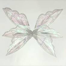 Alas de mariposa metálicas doradas de hada ángel para adultos, sesión de fotos, juegos al aire libre, decoración de fiestas de disfraces, adecuadas para mascaradas, cumpleaños, fiestas de celebración y Halloween