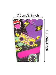 10 Stücke/20 Stücke/50 Stücke 80er 90er Jahre Thema Retro Radio Dekorationen Popcorn Becher Boxen Hip Hop Themen Party Bevorzugungen Popcorn Eimer Behälter für Geburtstag Junggesellenabschied Bridal-Shower Prost auf 18., 30., 40., 50., 60., 70. Geburtstag