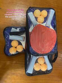 1 Set 5/6 Star Table Tennis Racket, 2pcs Professional Ping Pong Racket Set Pimpled Rubber Blade Bat Paddle With Bag (Random Handle Color, Random Bag Color, Wooden Product With Minor Defects, Please Avoid Ordering If You Mind) - Multicolor - View 7