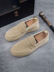 Heren casual canvas niche instappers, comfortabele lichtgewicht lage loafers geschikt voor alle seizoenen