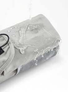 1 nuovo stile borsa a tracolla portatile con laccetto, porta-bottiglia, porta-cellulare per sport all'aperto, borsa da viaggio per escursionismo e campeggio, con tracolla regolabile e tasche con cerniera per accessori