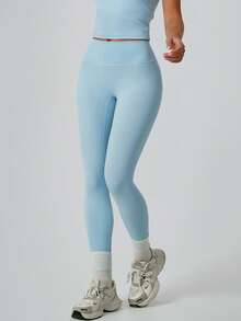 Women's Soft & Skin-Friendly Yoga Pants, Jogger Training Fitness Casual Sports Sweatpants - Baby Blue - View 7