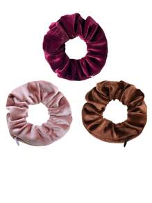 1-20Pcs Velvet Hair Ring With Hidden Pocket,Multi-Functional Hair Accessory Pouch,Portable Money Hider & Organizer,Back To School Must Haves,Beach Bag,Non-Waterproof Travel Essentials Travel School Back To School School Supplies Holiday Camping Holiday Essentials Vacation Accessories Mini Summer,Suitable For Women And Girls Velvet Headband,Hidden Pocket Headband,Suitable For Storing Small Items Such As Keys,Dollars,Lipstick,Etc
