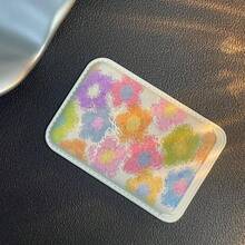 Cute Flower Pattern New Luxury Fashion Exquisite, Magnetic Card Clip Faux Leather Wallet Accessory, Card Clip Card Holder Accessory Box, Holds 1-2 Cards, Equipped With Built-In Security Pocket - Bộ thiệp hoa đỏ - Xem 5