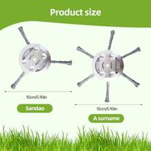 Universal Steel Wire Trimmer Head Replacement – Heavy-Duty  Brush Cutter Attachment For Electric & Cordless String Trimmers, Fits 5mm Shaft, Ideal For Grass, Moss & Rust Removal