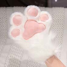 1 Pair Cute Cat Claw Gloves, Thickened Plush Gloves, Cosplay Animal Paws, Realistic Animal Wing Gloves, Winter Student Warm Cartoon Gloves, Ins Style Gift For Halloween, Christmas Activities - A Pair - View 17