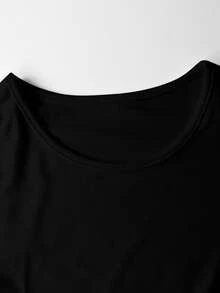 EARO Đầm bodycon thiết kế xoắn cỡ lớn, thời trang và đa năng - màu đen - Xem 4