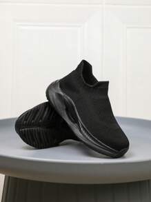 1 Paio Di Calzini Sportivi Per Bambini, Calze Morbide E Bre Ammortizzanti Asciugatura Rapida Leggero Design Antiscivolo senza lacci, Stile Casual Adatto Per R, A Righe, Per Strada/Sciocco