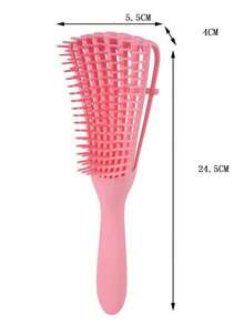 1/3/7件套美发梳套装，含200毫升喷雾瓶、编发圈、蓬松梳、尖尾梳、长尖尾梳、骨尖梳、分缝梳、染发梳、卷发梳、黑色头发专用梳，适用于3a至4c卷曲的非洲发质，干/湿/浓密卷发均可使用，去除头皮堆积物，打造亮泽卷发（黑色、粉色、紫色）。 - 彩色 - 查看 2