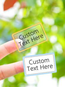 Customized Transparent Name Label - Customizable Text Name Label, Waterproof, Personalized PET Material, Various Packaging 30/60/120/240/360/480 Sets, Suitable For Organizing Files, Numbering, For Teenagers, Junior High School Students, Middle School Students, High School Senior High School Students, College Students, University Students, Freshman, Sophomore, Underclassmen