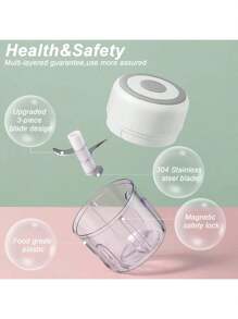 1 Pcs Electric Garlic Chopper, Electric Mini Garlic Chopper250ml Vegetable Chopper, Food Chopper, USB Cord Garlic Chopper, Onion Chopper, Portable Small Food Processor For Garlic, Ginger, Chili, Vegetables, Garlic Chopper, Mini Portable Veggie Chopper, Garlic Grinder Masher Onion Chopper, Blender To Vegetable, Wireless Food Processor For Ginger