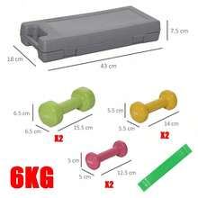 6kg 10kg Dumbbell Fitness Weights Set For Men And Women, Home Gym Workout, - 6KG - View 2