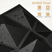 Aadesh 3D Lightweight PVC Wall Paneling, (Free Roll Of Installation Tape), For Interior Wall Decoration, Geometric Texture Patterns, For Living Room, Lobby, Bedroom, Hotel, Office, Game Room, TV Backdrop, Etc., Size 11.8 X 11.8 Inches