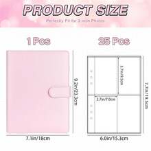 1Set Premium Multi-Functional A5 Photo Card Binder Photo Book, Sleek Album Design, Compact Organizer, PU Leather Binder Notebook Cover Loose-Leaf Organizer For Daily Planning And Note-Taking, Office Supplies, Ticket Card Collection Book - Multicolor - View 4