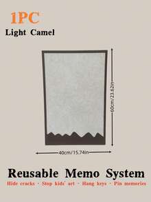 1pc Nordic Minimalist Felt Bulletin Board, Self-Adhesive No-Drill Photo Wall Message Board, Reusable Decorative Notice Board For Home Office Classroom, Can Pin Photos/Notes, Suitable For Bedroom/Study/Living Room/Office/Classroom - Multicolor - View 8