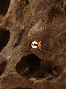 EleRunis 1 件天然虎眼石耳钉 925 纯银复古榄尖形三叶草耳环平背耳钉耳钉精美珠宝适合日常佩戴婚礼派对订婚周年纪念情人节 - 金色 - 查看 5