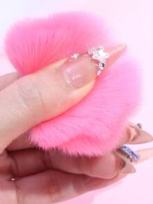 1 件玫瑰腮红刷、高品质蓬松面部粉刷、便携式荧光笔和定妆刷、美容化妆工具 - 彩色 - 查看 5