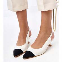Fashionable Casual Everyday Versatile Commute Simple Women Pumps - White - View 5