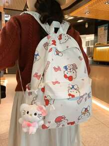 Sanrio Zaino grande capacità Sanrio Hello Kitty My Melody, zaino per bambini a forma di cane dalle orecchie grandi, adatto per la scuola e i viaggi