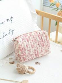 花卉化妆包，带两个婴儿车肩带的旅行化妆包，女士大容量洗漱包，轻便旅行收纳包，旅行必需品度假暑假返校学校用品包，女士旅行包，旅行用品化妆包