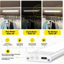 1pc Rechargeable Cabinet Light, Motion Sensor Light, USB Rechargeable LED Night Light, Three Light Colors Adjustable Cabinet Light, Wireless Magnetic Mounting Wall Lamp For Cabinet Kitchen Wardrobe Hallway Bedside - Upgrade - View 8