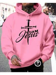 Unisex Sweatshirt Cold Weather Blouse Men's And Women's Sweatshirt With Hood And Pocket Casual Fashion Streetwear Flannel - 紅色 - 查看 9