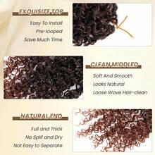 Yanky Twist 钩针编织发 8 英寸 1/7 包波西米亚激情扭扭弹簧迷你扭扭钩针编织发适用于波西米亚钩针编织辫子合成材料 (1B/30#) - 漸層棕色 - 查看 3