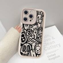 Compatible con iPhone 16/15/14/13/12/11 Pro, este estuche de teléfono presenta un patrón premium increíblemente creativo. Muestra una mezcla de personajes de garabatos caprichosos, desde monstruos juguetones hasta calaveras peculiares, creando una vibra dinámica y llena de arte. Simple pero con un toque elegantemente audaz, le da a su teléfono un gusto único y con imaginación directamente en la mano. Fabricado con material TPU de alta calidad, ofrece un excelente rendimiento resistente a los arañazos y antideslizante, brindando a su teléfono una sensación segura y antideslizante. Y es compatible con la carga inalámbrica sin problemas, cumpliendo con sus necesidades prácticas diarias con un toque del encanto del arte del garabato.