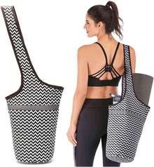 Bolsa de yoga de un solo hombro, bolsa de fitness deportiva, bolsa de yoga de lona étnica, bolsa de almacenamiento de yoga, multifuncional, duradera y no se ensucia fácilmente. - C - Ver 2