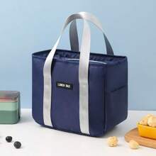 1pc Insulated Bento Bag, Lunch Box Bag, Large-Capacity Insulated Bento Bag, Student Meal Bag, Waterproof And Oil-Proof, Office Worker Meal Bag, Thickened Aluminum Foil Bag, Waterproof Meal Bag, Meal Bag, Bento Bag, Oxford Cloth Insulated Bag, Work Takeout Packing Bag, Lunch And Picnic Preservation Insulated Bag, Ice Bag
